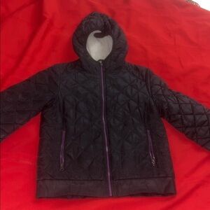Girls Black Jacket Sherpa Lined